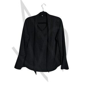 Black Long Sleeve Blouse w/Flared Cuffs Size -XL